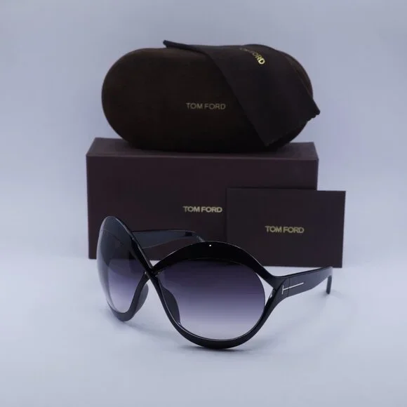 Tom Ford Carine-02 FT0902 01B Butterfly Sunglasses - Black/Smoke NWT Tom Ford FT 0902 Carine-02 01B Shiny Black/Smoke  main image 4